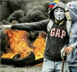 Nixon Leal lors des manifestations de 2014 au Venezuela.