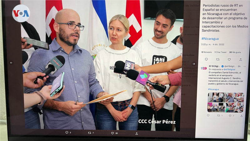 Un groupe de journalistes de RT en espagnol arrive au Nicaragua au milieu des critiques de la presse locale
