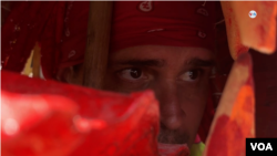 Gabriel Ramos, 30 ans, participe au festival des Dancing Devils du Venezuela