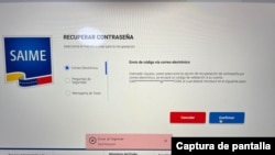 Les utilisateurs tentent sans succès de créer des comptes ou de mettre à jour des données dans SAIME