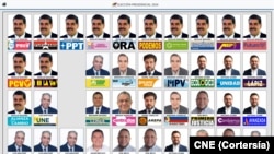 C'est le bulletin de vote que les électeurs verront dans la machine à voter lors de l'élection présidentielle du 28 juillet au Venezuela.