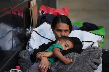 Une femme migrante vénézuélienne et