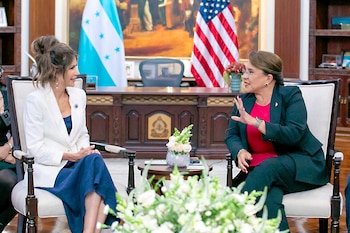Kristi Noem avec le président