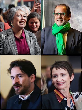 Une image combinée montre
