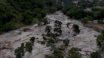 Vue aérienne des inondations