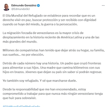 Edmundo González Urrutia a réaffirmé son