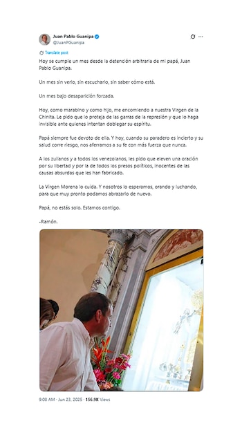 Le message de Ramón Guanipa