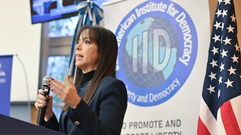 Gabriela Hoberman pendant sa présentation
