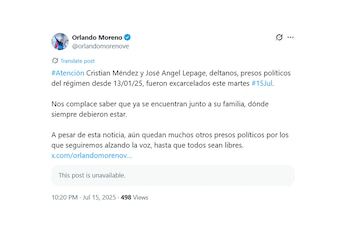 Message d'Orlando Moreno