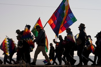 Partisans de l'ancien président bolivien