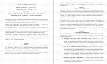 Le mémorandum de compréhension que