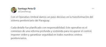 Le message de Santiago Peña