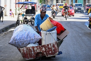 Un fret d'homme chargé collecté