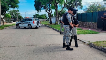 La scène de la police après