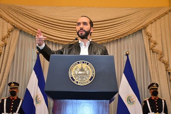 Le président salvadoran Nayib Bukele,