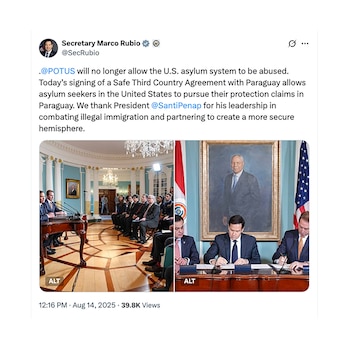 Marco Rubio a remercié le président
