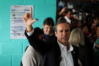 Jorge Quiroga a voté dans un
