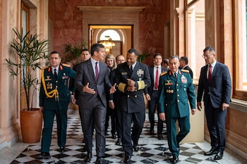 La visite du chef militaire