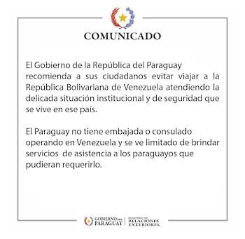 Le Paraguay a demandé à ses citoyens