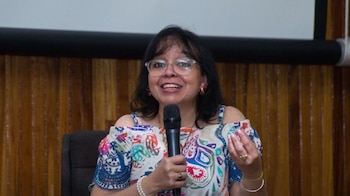 Nélida Sánchez a fait face à un public