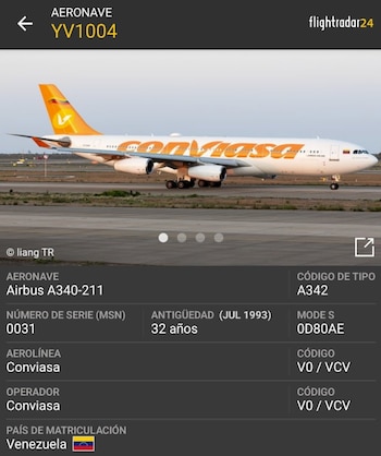 Les rapports Flightradar24 ont détecté le