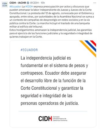 La déclaration de l'Iachr