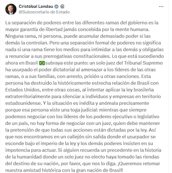 Déclaration de Christopher Landau