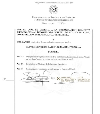 Décret du président Santiago Peña