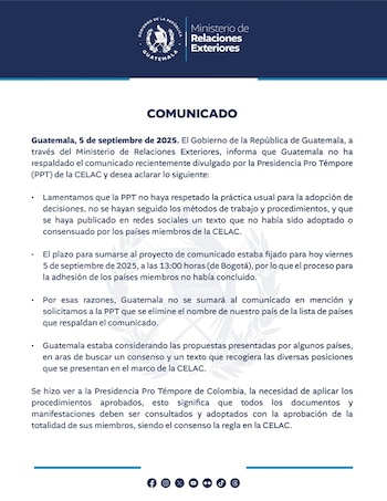 La réponse du Guatemala à la