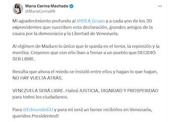 Le message de remerciement de