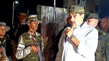 Nicolás Maduro quand il annonce le