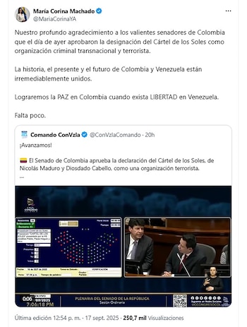 Le message de María Corina