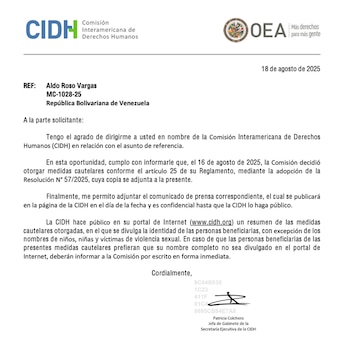 L'Iachr a accordé à Roso