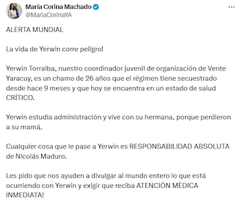 Déclaration de María Corina