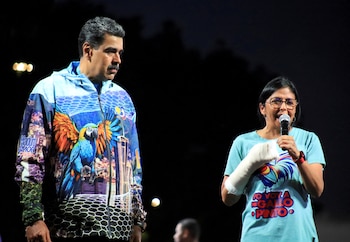 Nicolás Maduro avec Delcy