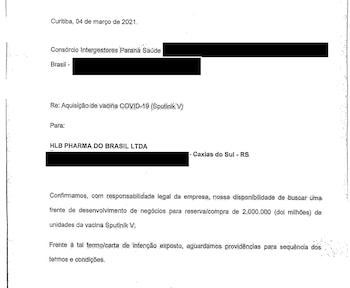 Lettre d'intention du consortium