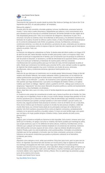 La transcription de la lettre