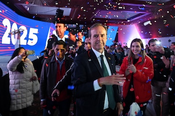 Le candidat Jorge Quiroga, après