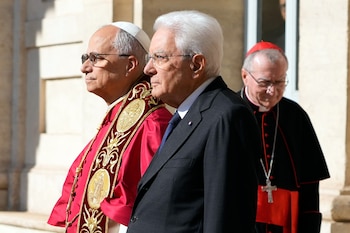 Le pape Léon XIV avec