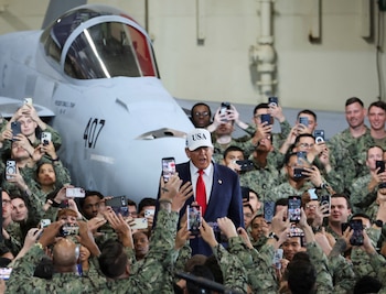 Donald Trump lors de sa visite