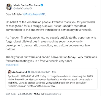 Le message de gratitude de