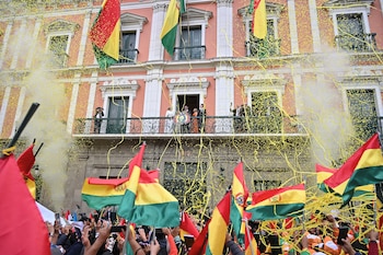 Des centaines de Boliviens sont venus
