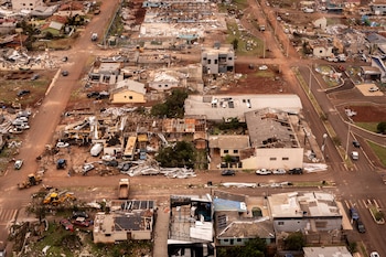 Vue aérienne de la zone