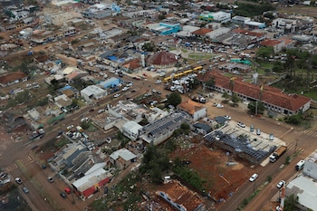 Panorama de la destruction après la