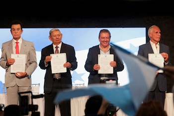 Les candidats à la présidence du Honduras,