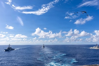 Le navire, avec un poids