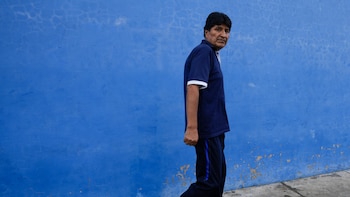 L'ancien président Evo Morales marche