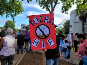 Manifestants à Colón contre le