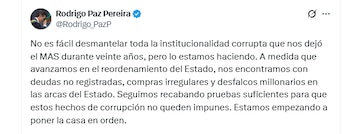 Rodrigo Paz a annoncé la purge