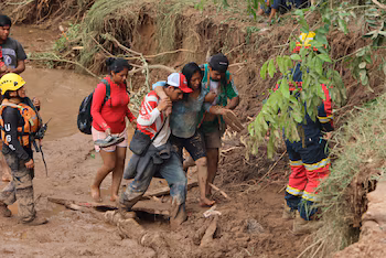 Une personne est secourue